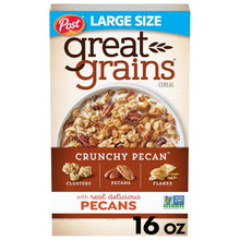 Cargar imagen en el visor de la galería, Great Grains Cereal de desayuno con pasas, dátiles y nueces pecanas, cereal de pasas con dátiles dulces y racimos de granola
