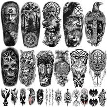Cargar imagen en el visor de la galería, hojas de calcomanías temporales de tatuajes 36  piezas
