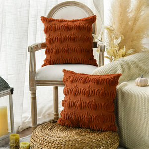 AVOIN colorlife Fundas de cojín de calabaza y caramelo de otoño