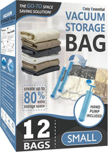 Cargar imagen en el visor de la galería, 20 bolsas de almacenamiento al vacío, bolsas de ahorro de espacio (4 Jumbo/4 Grandes/4 Medianas/4 Pequeñas/4 Enrollables)
