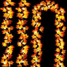 Cargar imagen en el visor de la galería, Temporizador y 3 paquetes-30 pies Guirnalda de otoño Halloween Decoraciones de otoño para el hogar

