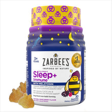 Cargar imagen en el visor de la galería, Zarbee's 30x Gomitas para dormir e inmune para niños 3 años o más
