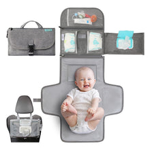 Cargar imagen en el visor de la galería, Bolsa de viaje cambiadora para bebés con bolsillo para toallitas
