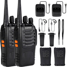 Cargar imagen en el visor de la galería, Walkie Talkies 888S recargables de largo alcance con auriculares para adultos
