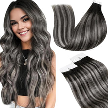 Cargar imagen en el visor de la galería, LaaVoo - Extensiones de cabello humano con cinta adhesiva

