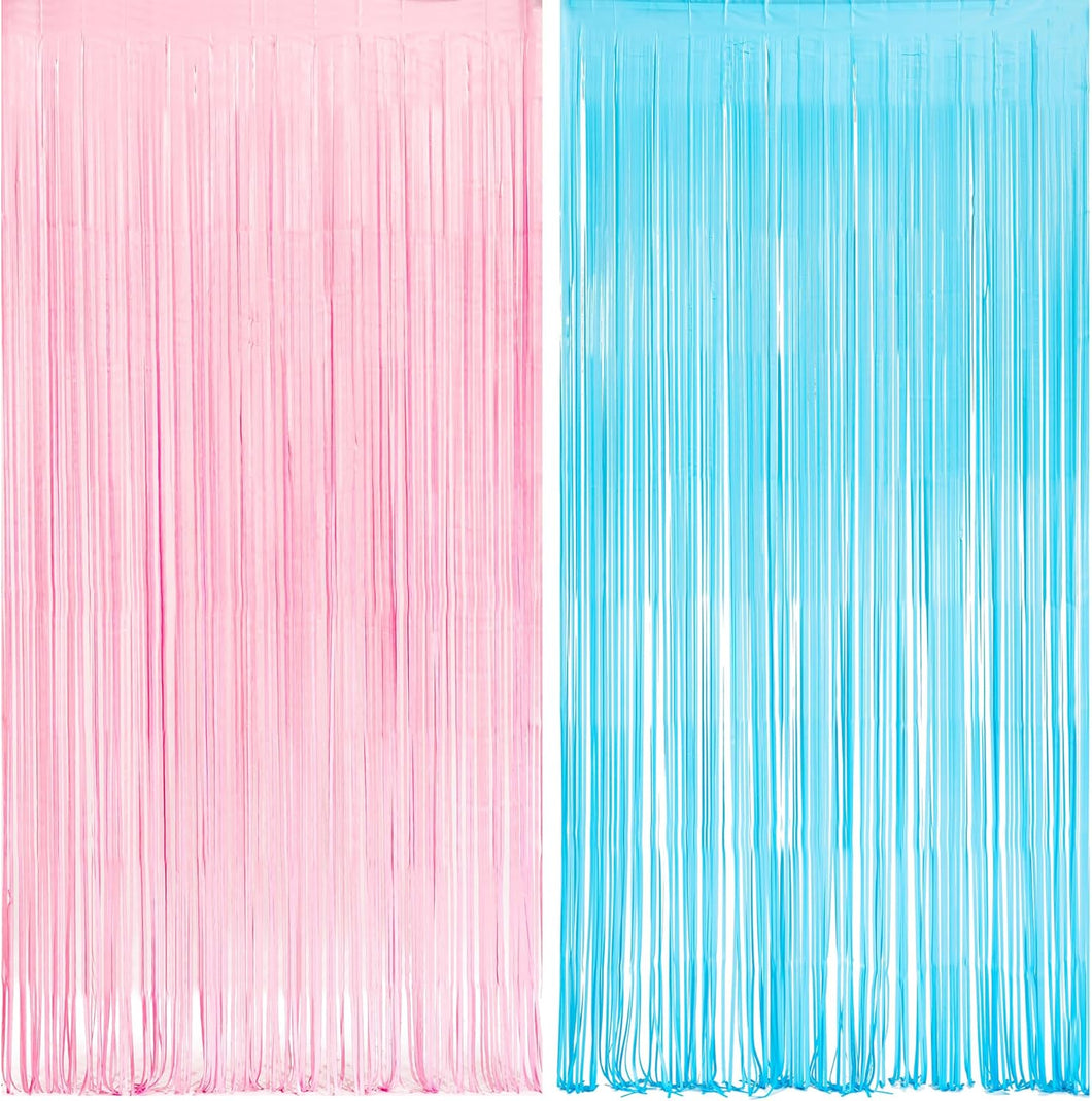 Telón de fondo de fotos de fiesta rosa y azul Q1