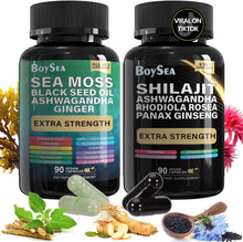 Cargar imagen en el visor de la galería, Boysea - Paquete de Shilajit y Musgo Marino (90 cápsulas)
