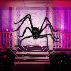 JOYIN 2 Pack 5 Ft Halloween Decoraciones al aire libre Araña negra peluda