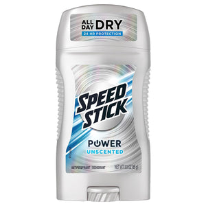 Speed Stick - Desodorante antitranspirante potente para hombres, sin fragancia, 3 onzas, paquete de 4 Q1
