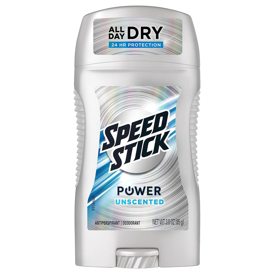 Speed Stick - Desodorante antitranspirante potente para hombres, sin fragancia, 3 onzas, paquete de 4 Q1