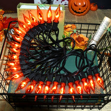 Cargar imagen en el visor de la galería, Luces de Halloween de Otoño de 27.8Ft - Luces de Cadena de Llama Parpadeantes
