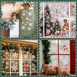 KESOTO 96PCS Decoraciones de Navidad, Copos de nieve para ventanas