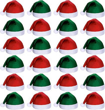 Cargar imagen en el visor de la galería, 24 piezas gorra suave de Papá Noel para mujeres a granel, hombres, tela navideña
