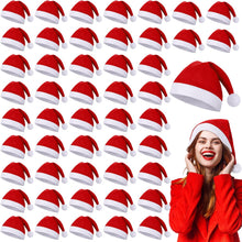 Cargar imagen en el visor de la galería, 50 piezas: gorros de Navidad de Papá Noel
