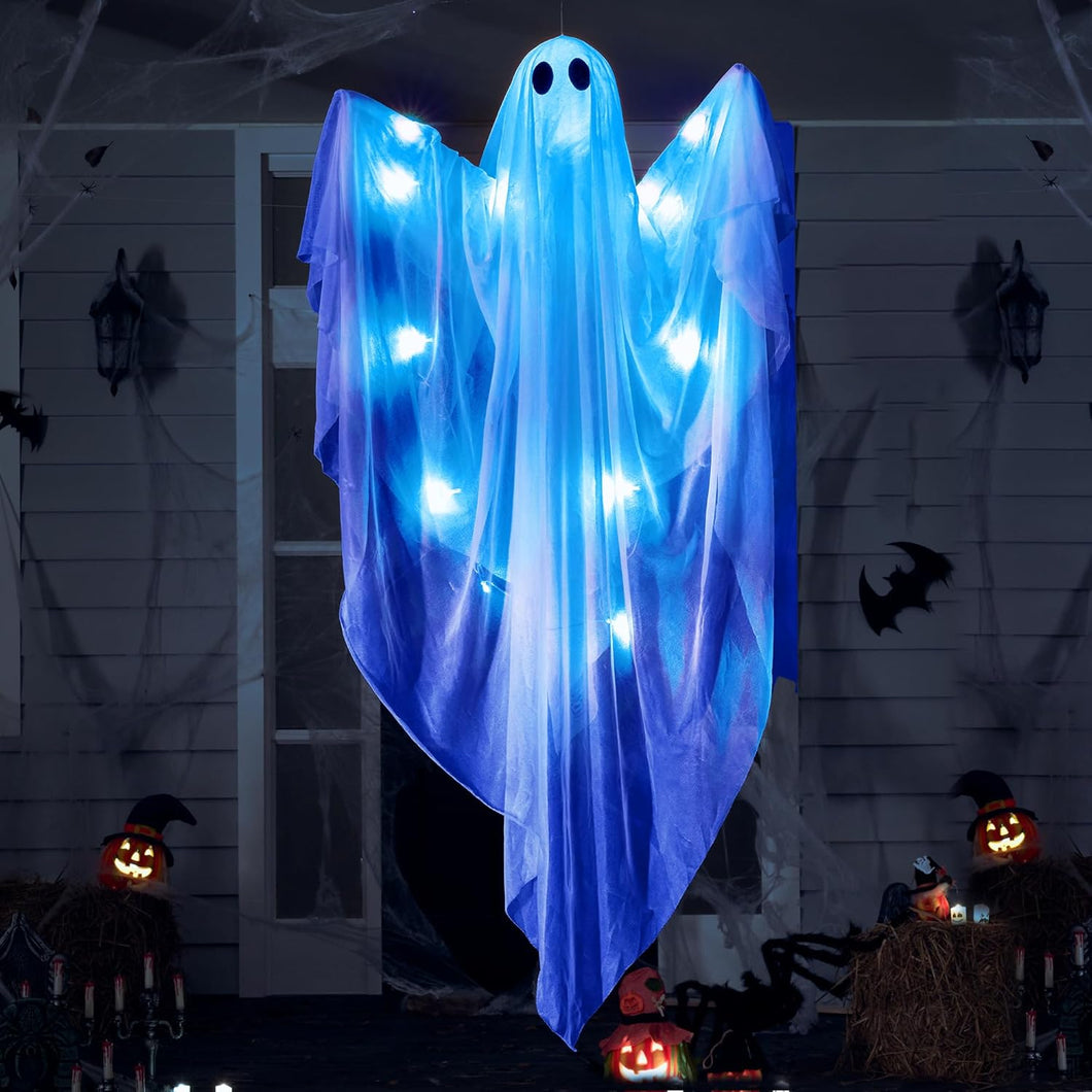 JOYIN Halloween Hanging Light up Ghost con luz LED azul espeluznante