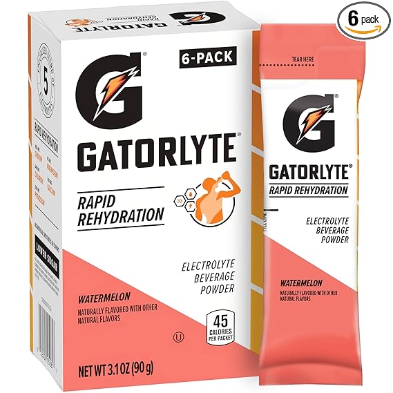Polvo Gatorlyte sabor sandía, 16,9 oz (paquete de 6) ln25
