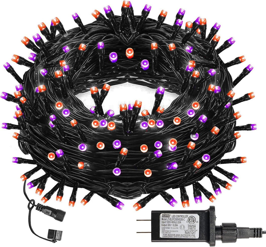 DAZZLE BRIGHT Halloween 300 Luces de Cadena LED, Luces de Cadena de 100FT con 8 Modos de Iluminación