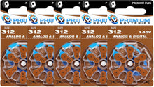 Cargar imagen en el visor de la galería, Premium Batteries Tamaño 675, ZA675, PR44, P675 1.45V Zinc Air Baterías para audífonos con pestaña azul (30 baterías)
