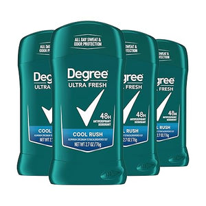 Degree Desodorante antitranspirante ultra fresco para hombre, Cool Rush, paquete de 4
