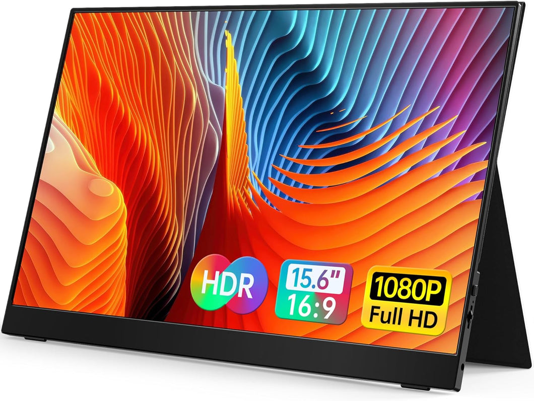VILVA - Monitor portátil para laptop,15.6 pulgadas 1080P FHD IPS USB-C HDMI A24