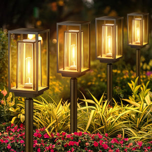 KELME Solar Pathway Lights Outdoor, 4 Pack 2XL Bigger Size Solar Lights for Outside, Super Bright Up to 14Hrs Solar Garden Lights, a21 Waterproof Solar Powered... Tamaño:4 Pack