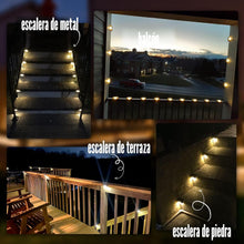 Cargar imagen en el visor de la galería, Solpex luces Led solares para cubierta al aire libre, paquete de 16, impermeables, ideales para escaleras, cercas, patio, a21 y senderos (luz blanco cálido) Color:Marrón Número de artículos:16
