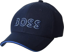 Cargar imagen en el visor de la galería, BOSS Gorra blanca/negra con logotipo técnico de piqué para hombre  Ln23
