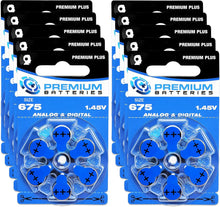 Cargar imagen en el visor de la galería, Premium Batteries Tamaño 675, ZA675, PR44, P675 1.45V Zinc Air Baterías para audífonos con pestaña azul (30 baterías)

