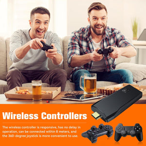 JAnimauxx Wireless Retro Game Console with 25000 Games, Plug and Play Video Game Console for TV, Portable Game Console Stick 4K HDMI-Output, Game Emulator Console with Game System, hyper base m8 A19