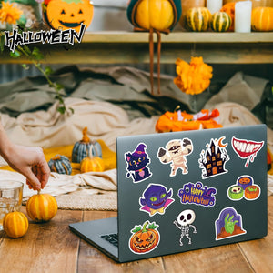 Favores de fiesta de Halloween - 100 PCS Calabaza Murciélago Araña Pegatinas
