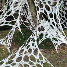 Cargar imagen en el visor de la galería, 2 Paquetes de Decoraciones de Halloween de Telaraña para Exteriores de Araña
