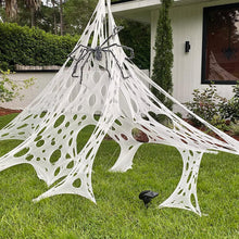 Cargar imagen en el visor de la galería, DAZONGE 2 Packs Decoraciones de Halloween de Telarañas para Exteriores de 900sqft Elásticas para Decoración de Halloween
