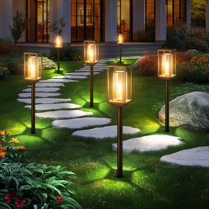 KELME Solar Pathway Lights Outdoor, 4 Pack 2XL Bigger Size Solar Lights for Outside, Super Bright Up to 14Hrs Solar Garden Lights, a21 Waterproof Solar Powered... Tamaño:4 Pack