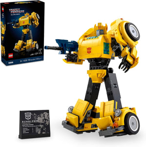 LEGO Icons Transformers Bumblebee Figura de acción, robot coleccionable regalo para adultos, juego de construcción de modelos con temática de ln23 película para entusiastas de la ciencia ficción y