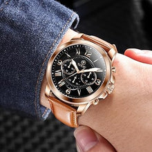 Cargar imagen en el visor de la galería, Relojes para hombre, cronógrafo de cuarzo, relojes de lujo para hombre, vestido de negocios de lujo, cara grande, impermeable, a21 analógico, relojes de pulsera para hombre, clásicos causales con
