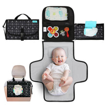 Cargar imagen en el visor de la galería, Bolsa de viaje cambiadora para bebés con bolsillo para toallitas
