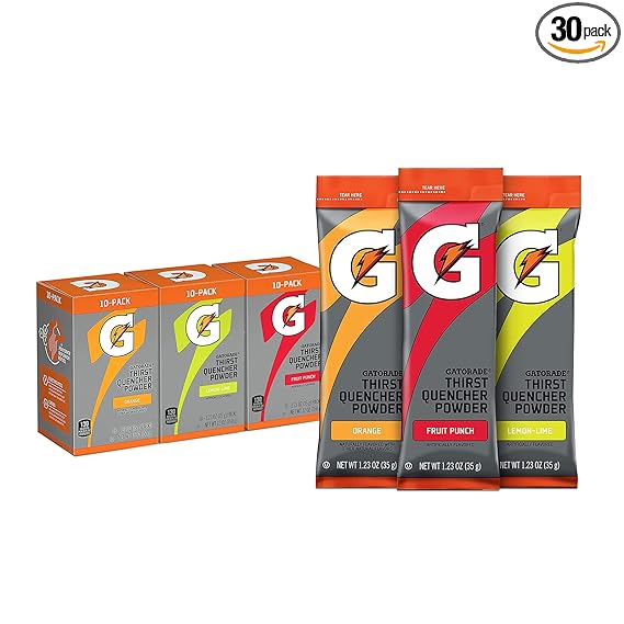 Barritas en polvo Gatorade Thirst Quencher, paquete variado de 3 sabores (paquete de 30) ln25