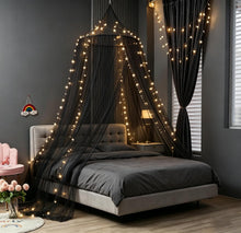 Cargar imagen en el visor de la galería, Mosquitera con Dosel para Cama de Niñas, Cortinas de Cama King con Dosel Tamaño Full Queen desde el Techo
