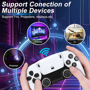 20000+ Games Retro Wireless Game Stick - Wireless Retro Game Console with 15 Emulators , 4K HD Output System, Plug and Play Video Game Consoles with 64GB TF Card, 2.4G Wireless Controllers - Gift for Gamers of All Ages A19