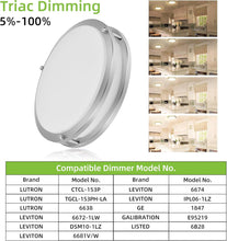 Cargar imagen en el visor de la galería, Lámpara LED de techo, de montaje empotrado, luces de techo ajustables, de 3000 K, 4000 K y 5000 K, iluminación regulable para pasillo baño cocina o escalera, listado ETL A19
