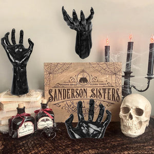 Decoraciones de Halloween DAZONGE, Paquete de 3 Manos de Alcance Espeluznante Montadas en la Pared con Velas Encendidas