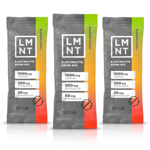 Mezcla para bebida con electrolitos sin azúcar de LMNT: sal de chile y mango | 30 unidades ln25