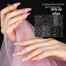 Cargar imagen en el visor de la galería, Teenitor Juego de dijes de uñas y arte de uñas, 5 cajas de dijes de uñas y gemas de uñas
