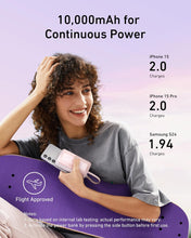 Cargar imagen en el visor de la galería, Anker Zolo Power Bank, cargador portátil de 10,000 mAh 30 W con cable USB-C integrado para viajes, batería de carga rápida para iPhone serie 16/15, MacBook, Galaxy, iPad y más ln23
