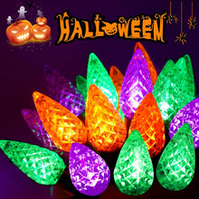 Cargar imagen en el visor de la galería, 40 LED 78FT C6 Luces de Cadena de Halloween, Luces de Halloween Super Largas para Exteriores e Interiores con 13 Modos &amp; Temporizador
