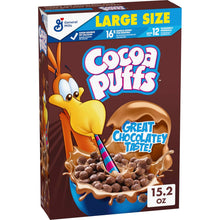 Cargar imagen en el visor de la galería, Cocoa Puffs, cereales para el desayuno con sabor a chocolate tamaño grande, 15.2 oz

