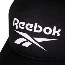 Cargar imagen en el visor de la galería, Gorra de camionero de malla con cierre ajustable en la parte posterior de ln25 Reebok para hombre y mujer (talla única)
