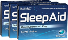 Cargar imagen en el visor de la galería, Ayuda para dormir HealthA2Z, cápsulas blandas de difenhidramina 50 mg
