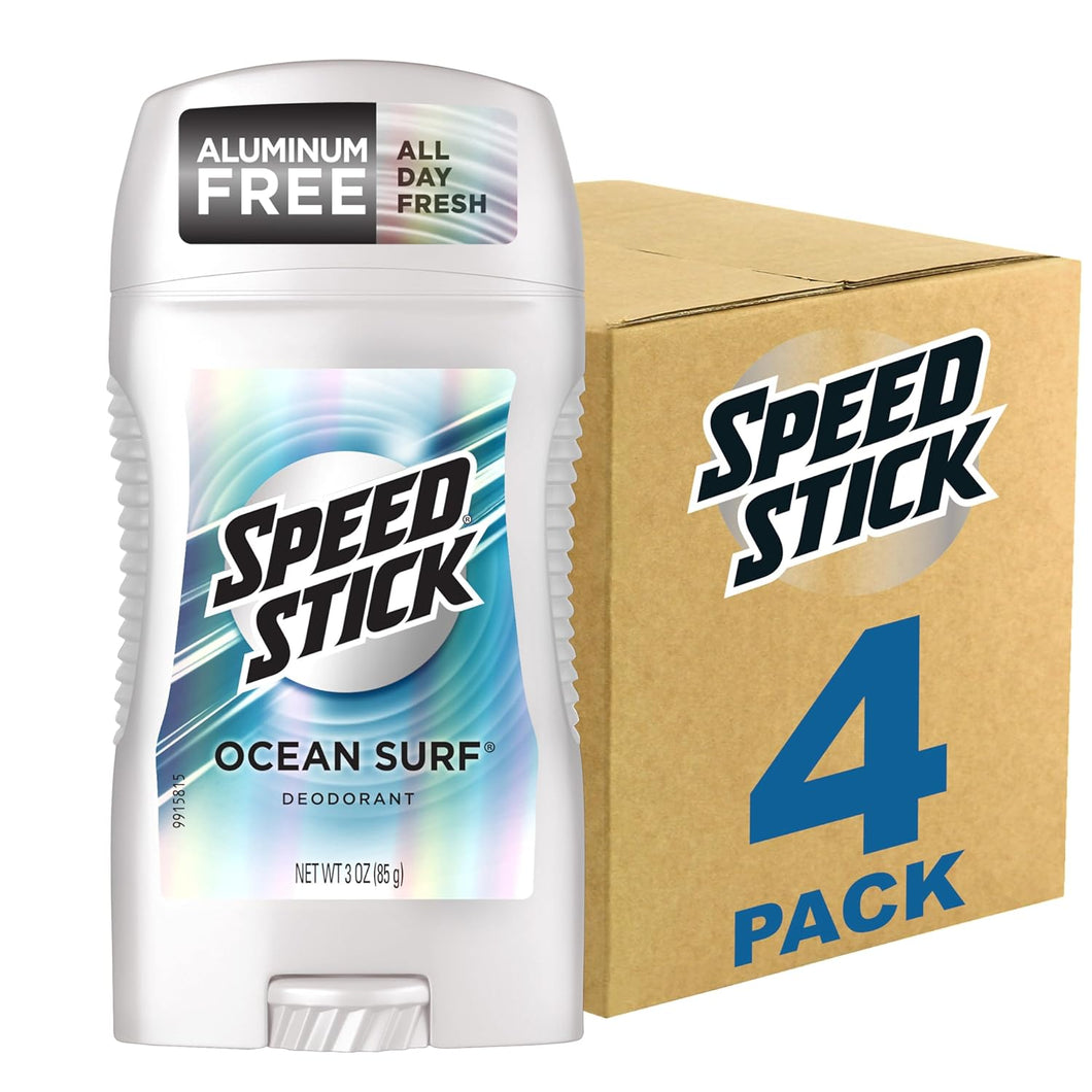 Speed Stick - Desodorante para hombres, Ocean Surf- 3 onzas, paquete de 4, 3 onzas Q1