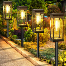 Cargar imagen en el visor de la galería, 【Actualizadas】Luces solares para caminos al aire libre, paquete de 8 luces solares LED grandes impermeables para exteriores, luces solares exteriores...A21 Color:Blanco cálido Tamaño:8 Pack
